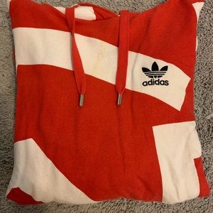 ADIDAS RED/WHITE SWEATSHIRT
